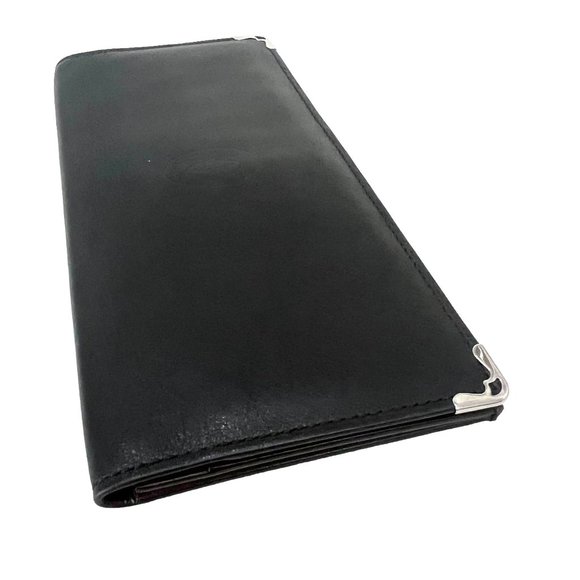 CARTIER: Black, Leather Double C Logo Wallet/Organizer #1308 - Picture 3 of 7
